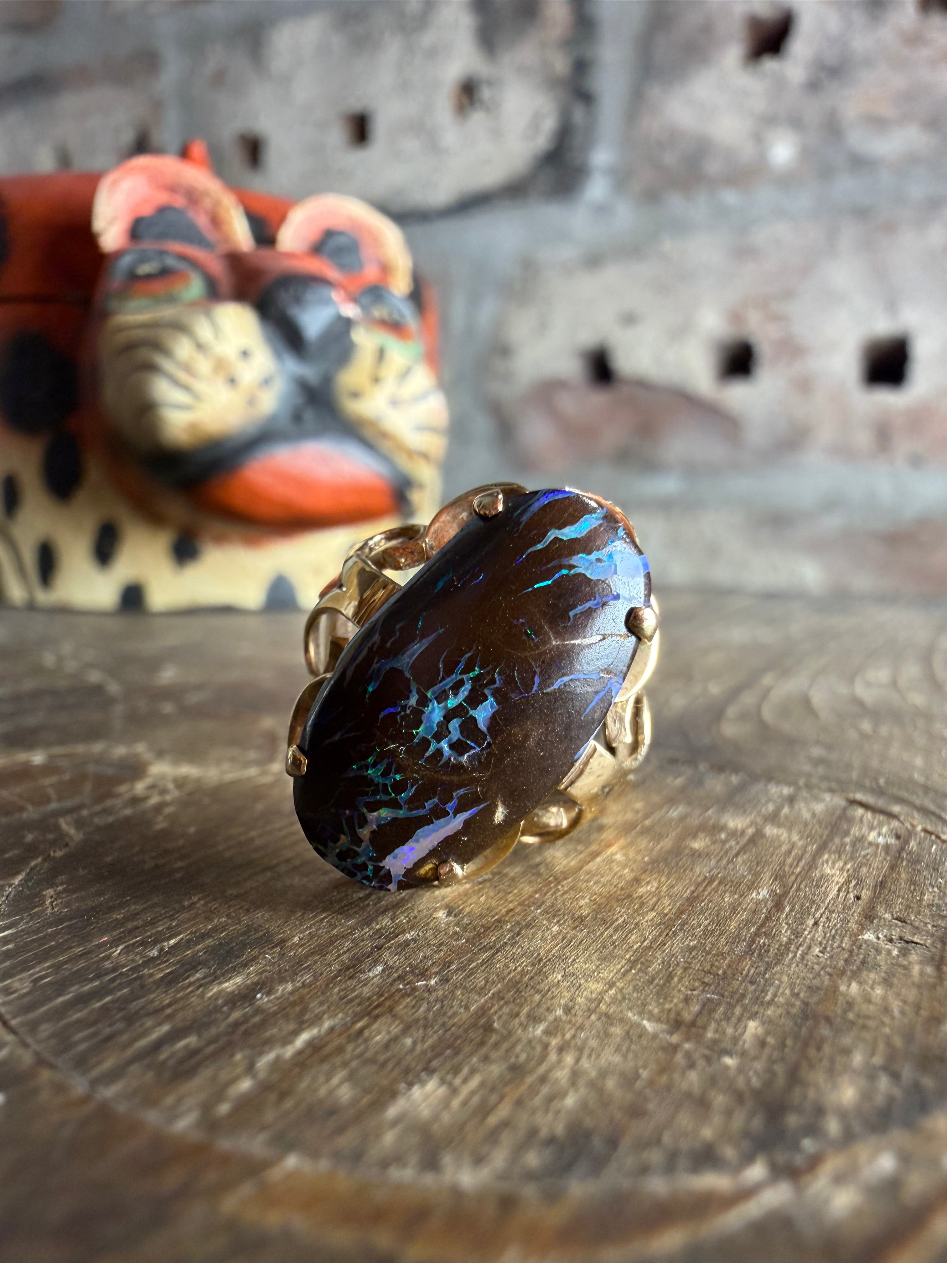 14k Boulder Opal Ring