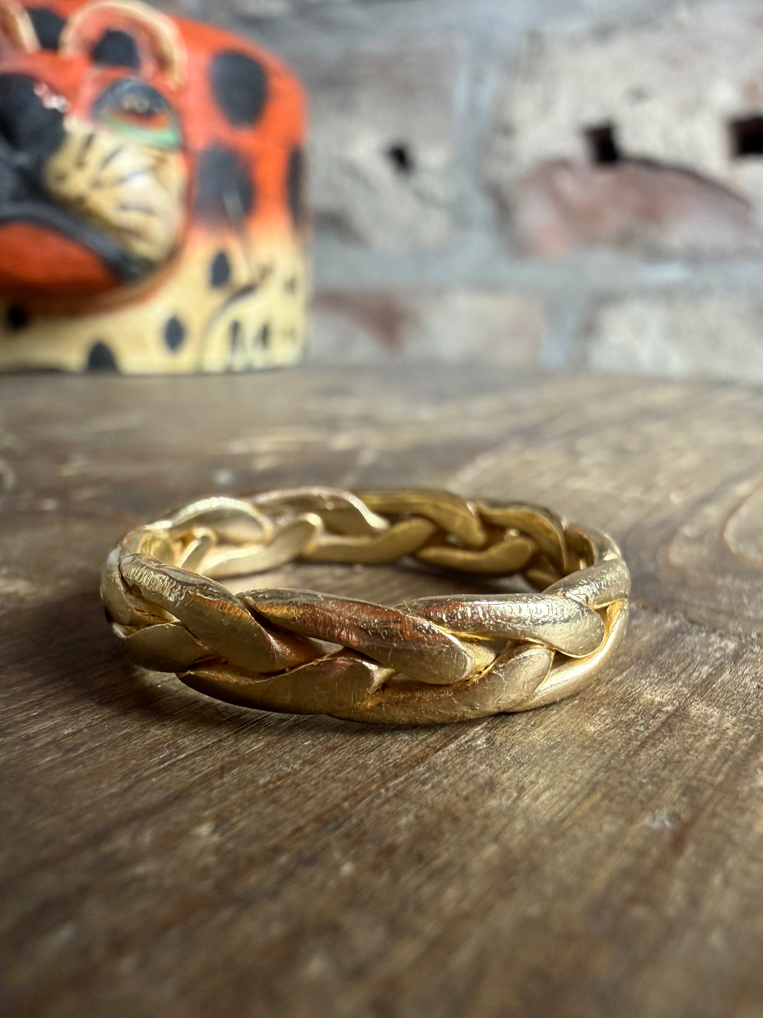 Hand Braided 14k Gold Band