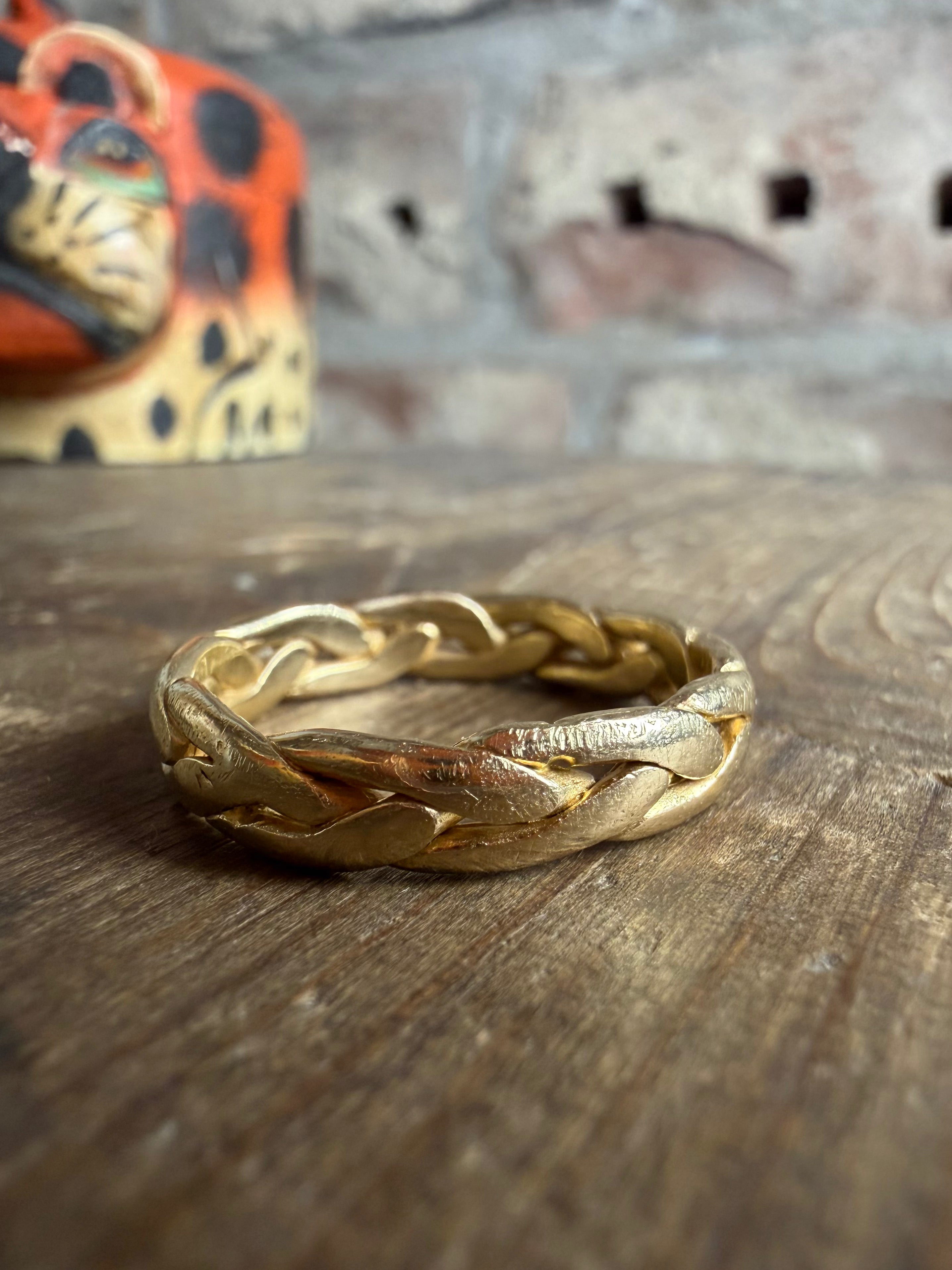 Hand Braided 14k Gold Band